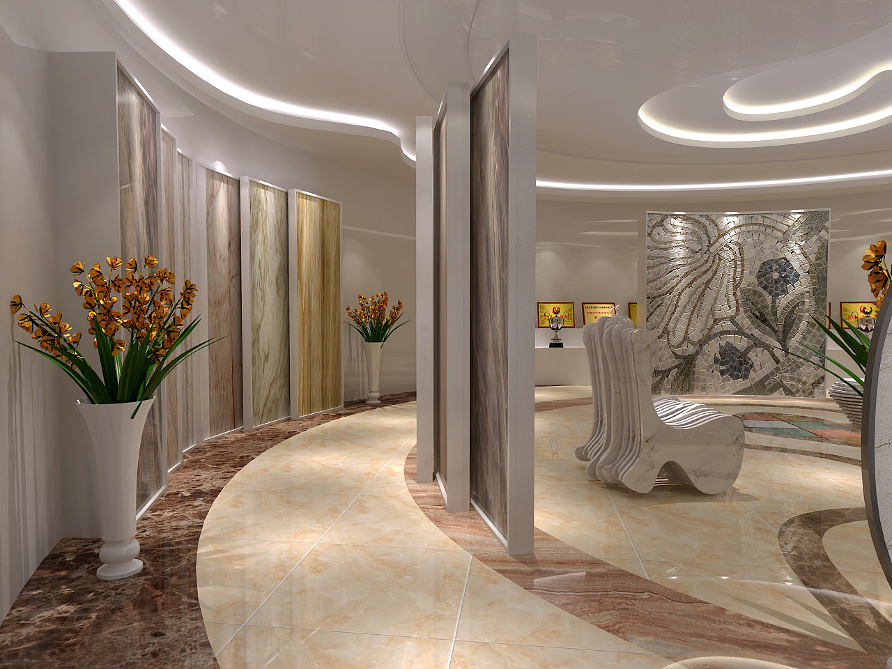 《英釗大理石展廳》-成都展廳裝修丨成都展廳設計公司|空間|室內設計|成都展廳設計_ 